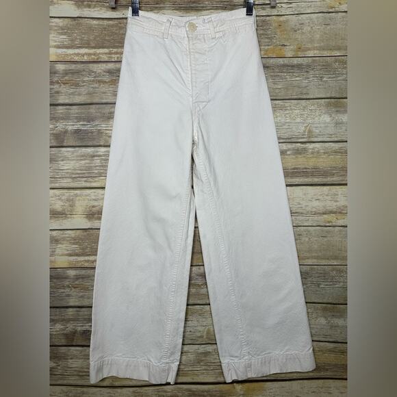 Jesse Kamm Sailor pants cream wide leg canvas XXS - Picture 2 of 9